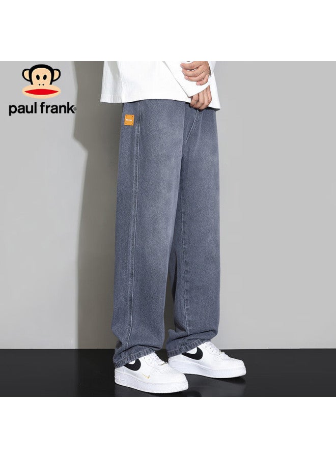 Paul Frank Paul Frank Men's Spring Casual Jeans Men's Loose Straight Wide Leg Pants Men's Pants Cement Gray Xl  - Image 4