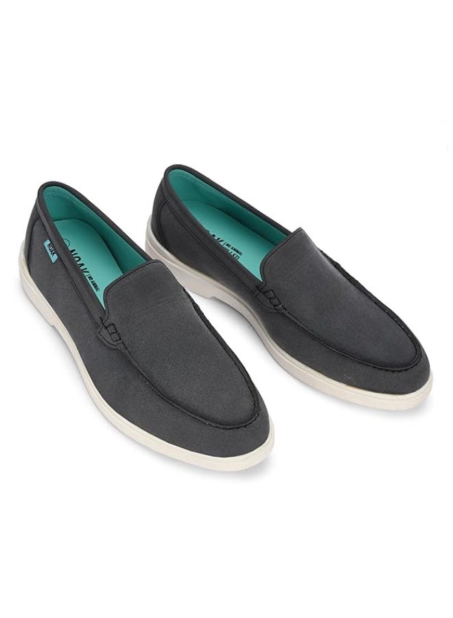NOAK Organic Cactus Leather Loafer Casual Classic Slip-Ons Driving Loafer and Moccasins|Black|11UK - Image 1
