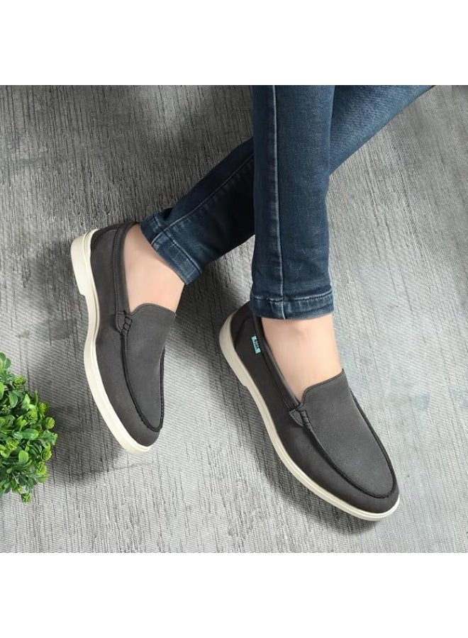 NOAK Organic Cactus Leather Loafer Casual Classic Slip-Ons Driving Loafer and Moccasins|Black|11UK - Image 3