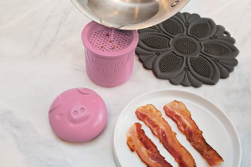 Talisman Designs Talisman Bacon Bin Grease Holder, Silicone, Pink - Image 2