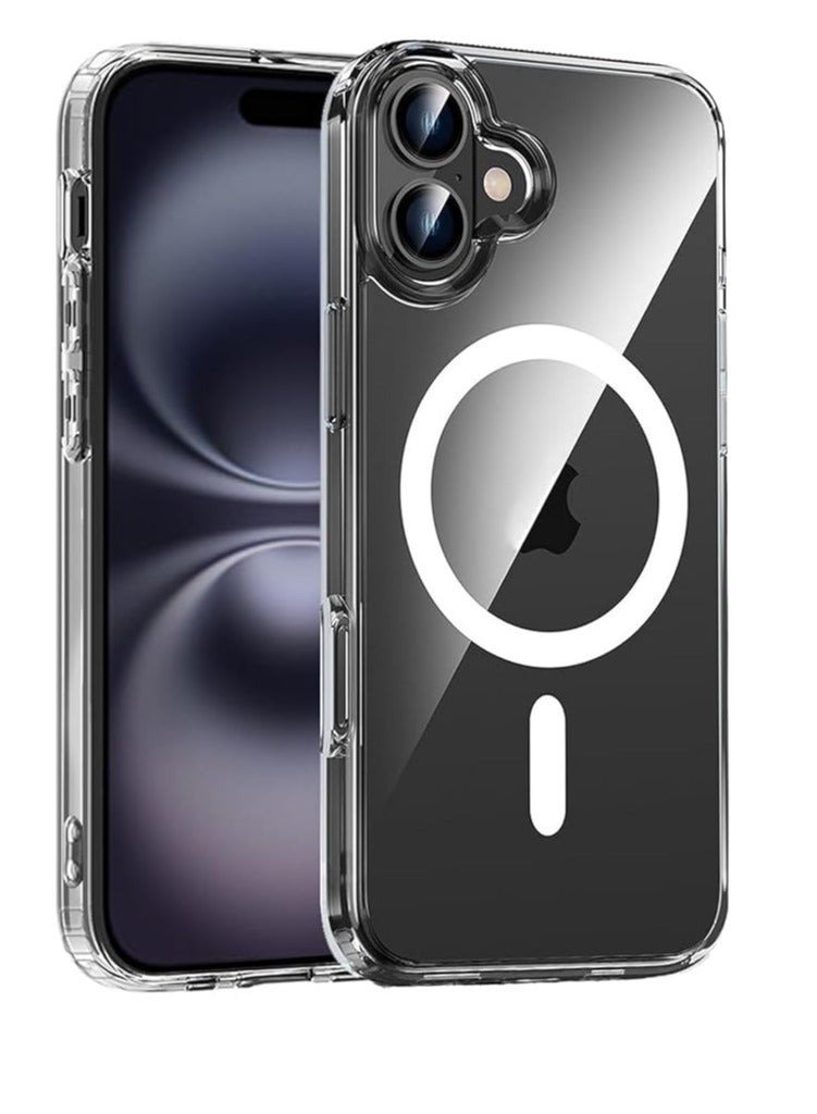 حافظة متوافقة مع iPhone 16 - حافظة MagSafe، غطاء رفيع شفاف من السيليكون MagSafe Gel لهاتف iPhone 16 (شفاف) - Image 1