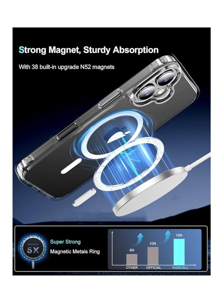 حافظة متوافقة مع iPhone 16 - حافظة MagSafe، غطاء رفيع شفاف من السيليكون MagSafe Gel لهاتف iPhone 16 (شفاف) - Image 2