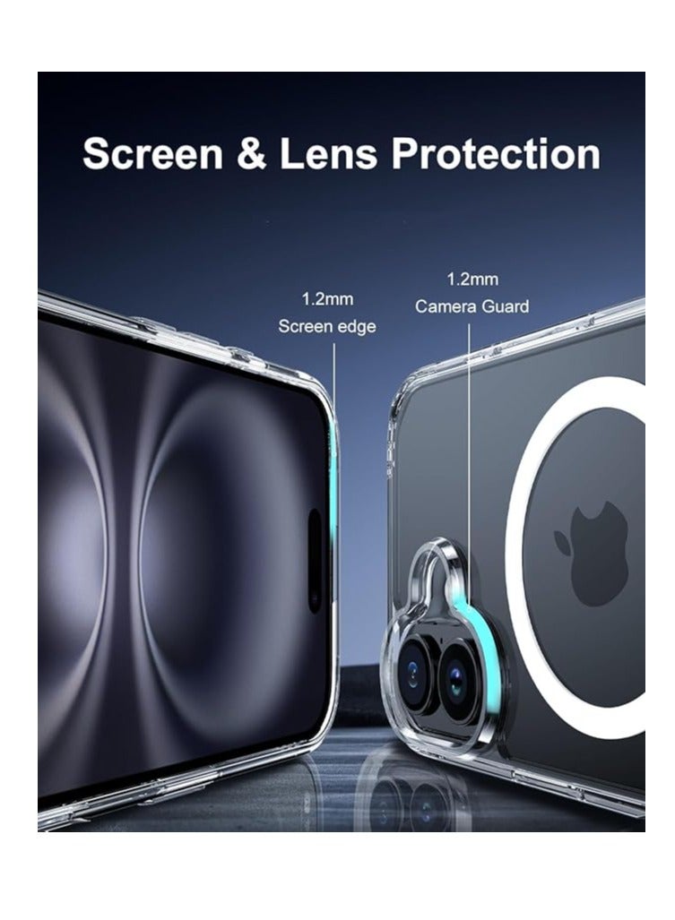 حافظة متوافقة مع iPhone 16 - حافظة MagSafe، غطاء رفيع شفاف من السيليكون MagSafe Gel لهاتف iPhone 16 (شفاف) - Image 3