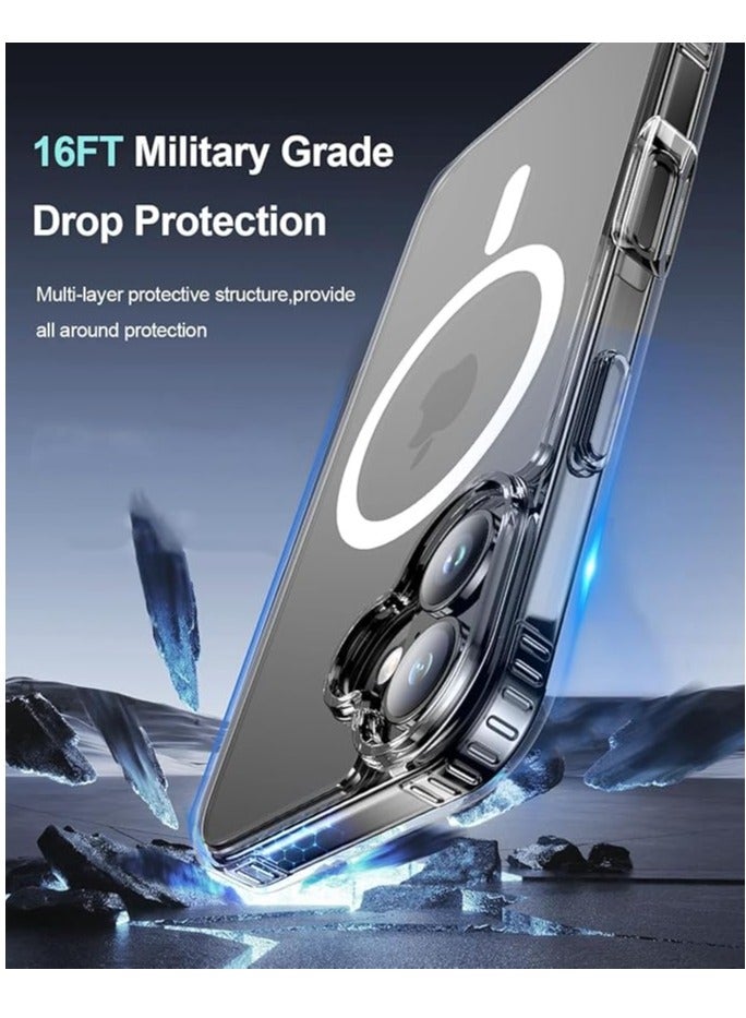 حافظة متوافقة مع iPhone 16 - حافظة MagSafe، غطاء رفيع شفاف من السيليكون MagSafe Gel لهاتف iPhone 16 (شفاف) - Image 4