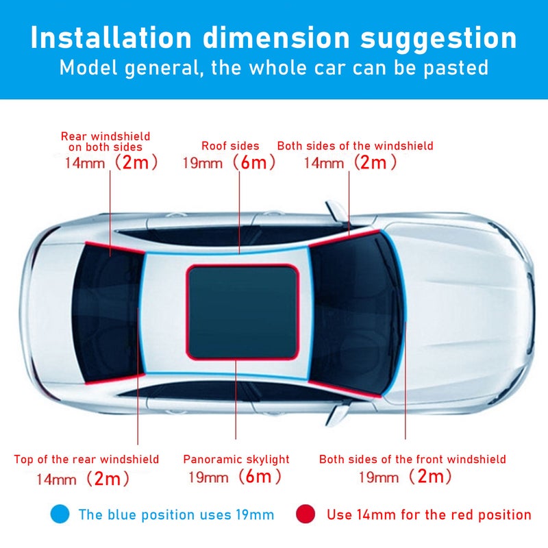 Car sealing strip T-shaped front windshield sunroof window rear tailgate sealing sound insulation and waterproof strip 14mm/9mm car edge sealing strip 2M - Image 2