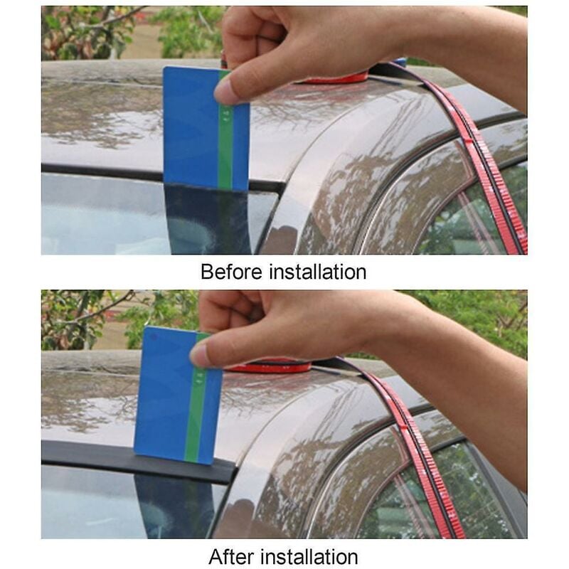 Car sealing strip T-shaped front windshield sunroof window rear tailgate sealing sound insulation and waterproof strip 14mm/9mm car edge sealing strip 2M - Image 3