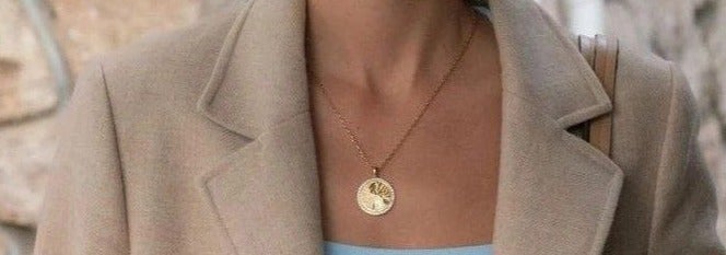 A women's gold-plated stainless steel necklace, distinctive in design, elegant and of high quality. - Image 2
