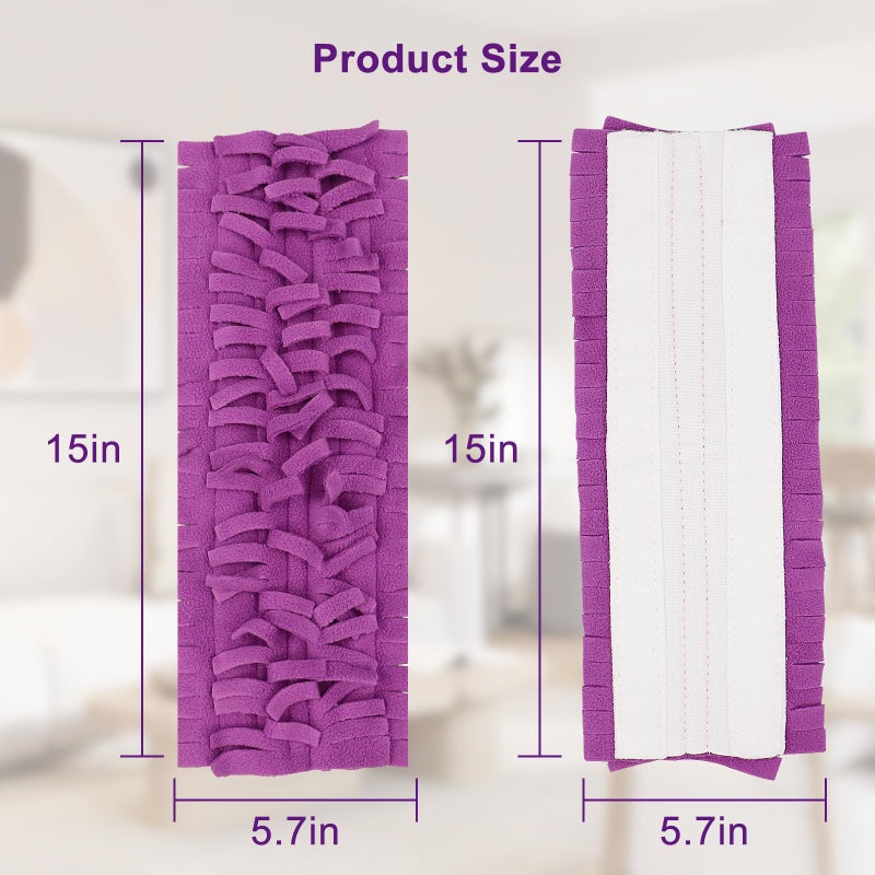 SwellV 6 Pack Mop Refill Pads for PowerMop Multi-Surface and Wood Mop Pads Refill, Washable & Reusable Microfiber Spray Cleaning (Purple) - Image 4