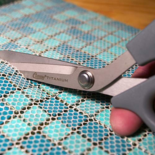 Clauss 18080 9-Inch Bent Titanium Bonded Adjustable Tension Shears with Extra Large Ultraflex Handles, Grey - Image 3