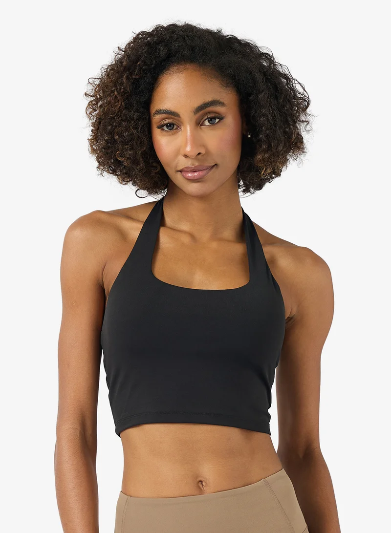 Halter Neck Seamless Sports Bra