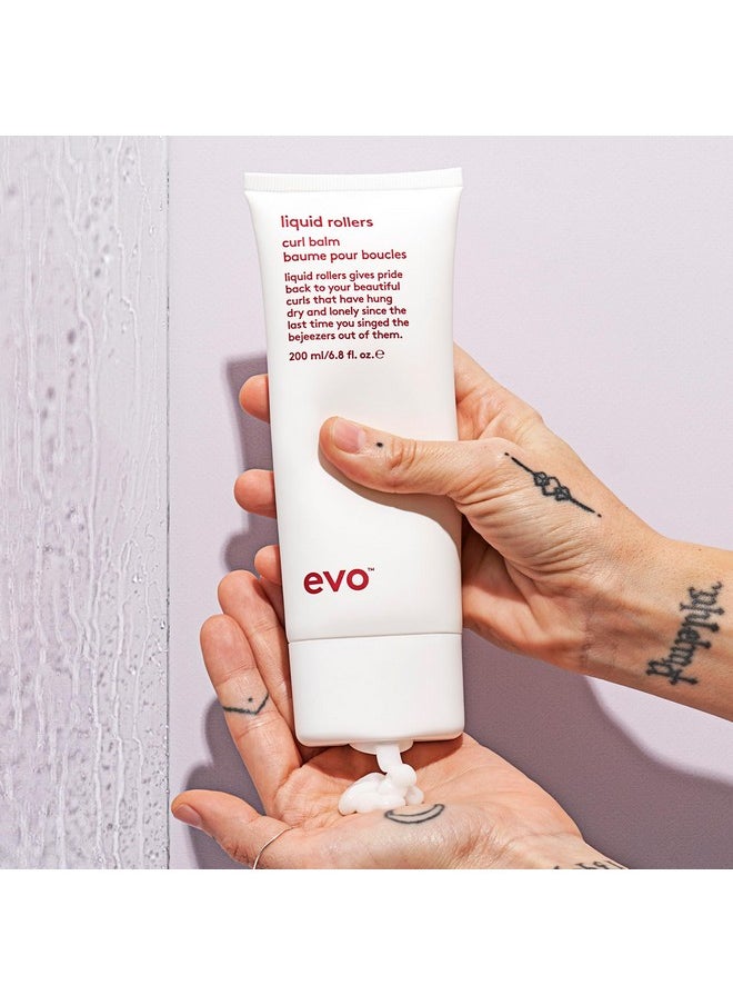EVO - Liquid Rollers Curl Balm - Hair Styling Balm - Enhances Natural Curls, Protects Frizz & Improves Overall Condition - 200Ml / 6.8Oz - Image 1