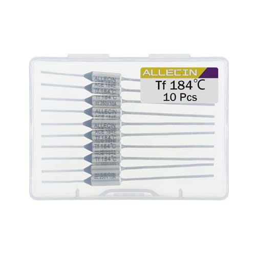 ALLECIN 10PCS 184 Degrees Celsius Thermal Fuse 10A 250V AEC184E Temperature Fuses Cutoffs 10Amp 250Volt 184℃ Fusible - Image 3