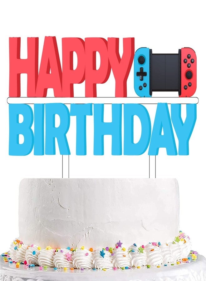 Yuezoloz Video Game Cake Toppers, Game Controller Theme Cake Decorations,Birthday Cake Decorations Picks for Boys Gaming Themed Birthday Party - Image 1