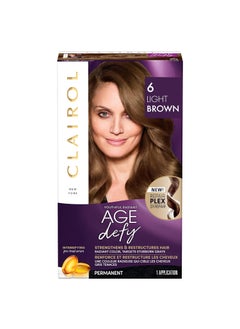 CLAIROL Clairol Age Defy Permanent Hair Dye, 6 Light Brown Hair Color, Pack of 1 