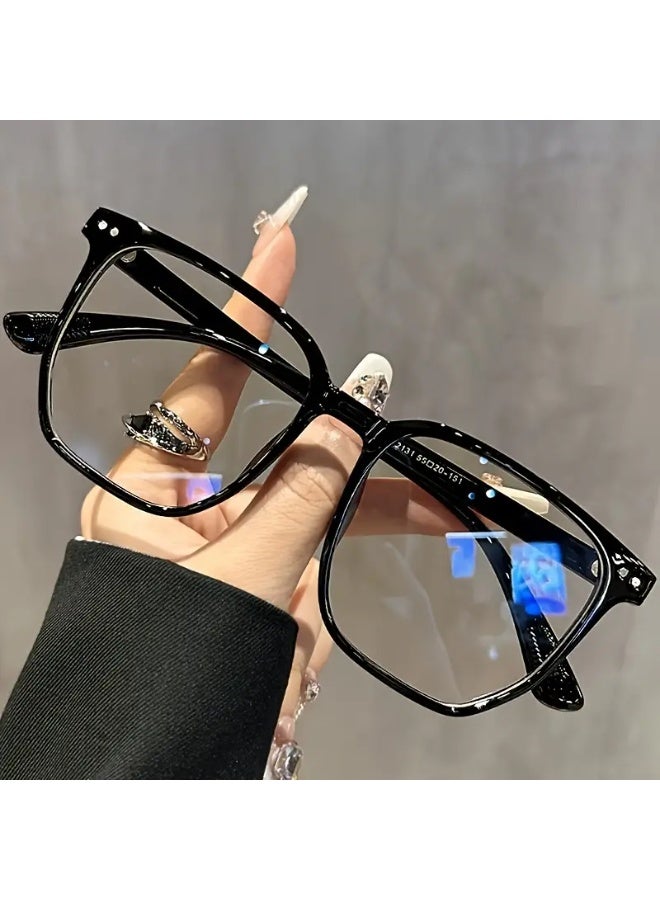 SCENT HOUSE square - glasses, suitable for computers, TVs and mobile phones, clear lenses, lightweight and comfortable (Includes eyeglass case)
,blue lighe blocking glasses,eyeglasses - Image 4