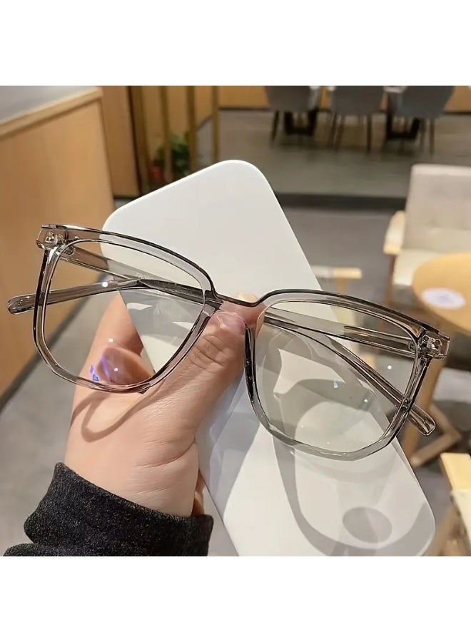 SCENT HOUSE square - glasses, suitable for computers, TVs and mobile phones, clear lenses, lightweight and comfortable (Includes eyeglass case)
,blue lighe blocking glasses,eyeglasses - Image 3