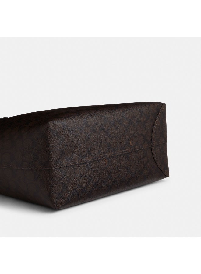 كوتش اوت ليت حقيبة كوتش سيتي توت المصنوعة من القماش الموقّع، من موضة النساء، متعددة الاستخدامات، بسعة كبيرة، مقاس كبير، قابلة للحمل باليد والكتف - Image 4