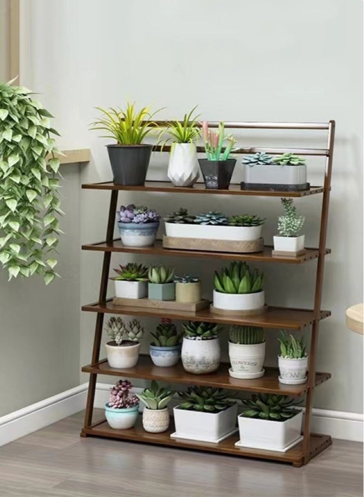 Kutis 5-Tiers Shoe Rack Organizer Natural Bamboo 80x24x96 cm  - Image 2