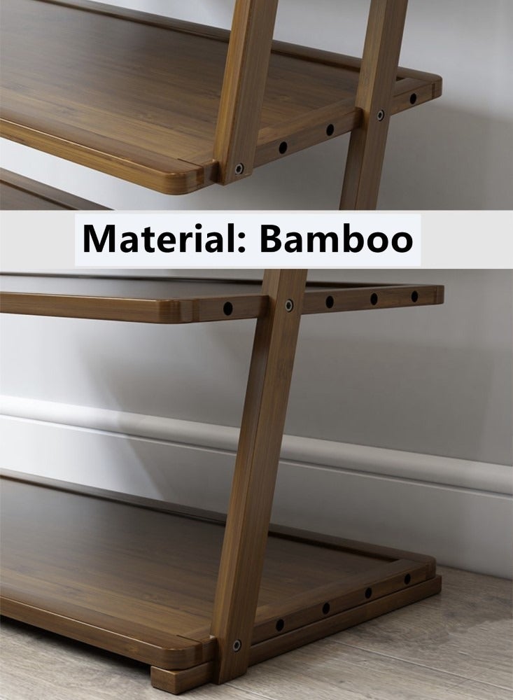 Kutis 5-Tiers Shoe Rack Organizer Natural Bamboo 80x24x96 cm  - Image 4