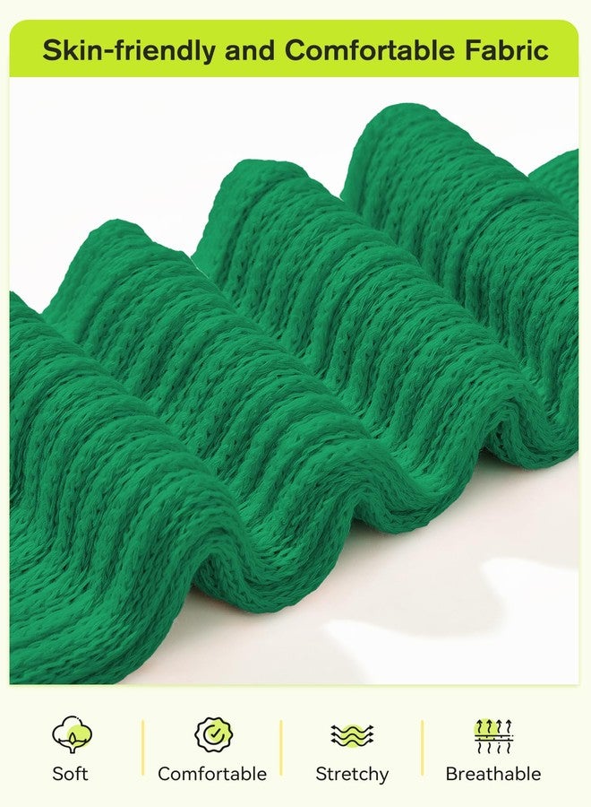 Zando Green Slouch Socks for Women - Soft Green Knee High Scrunchy Socks Long Womens Boot Slouchy Sock Stacked Scrunch Sock One Size - Image 4