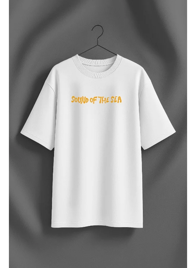 جونبيري JUNEBERRY ® Women’s Pure Cotton Oversized Baggy Fit Drop Shoulder Half Sleeve Round Neck Front & Back Printed T-Shirt (OS_JB_SSEA_WT_L)