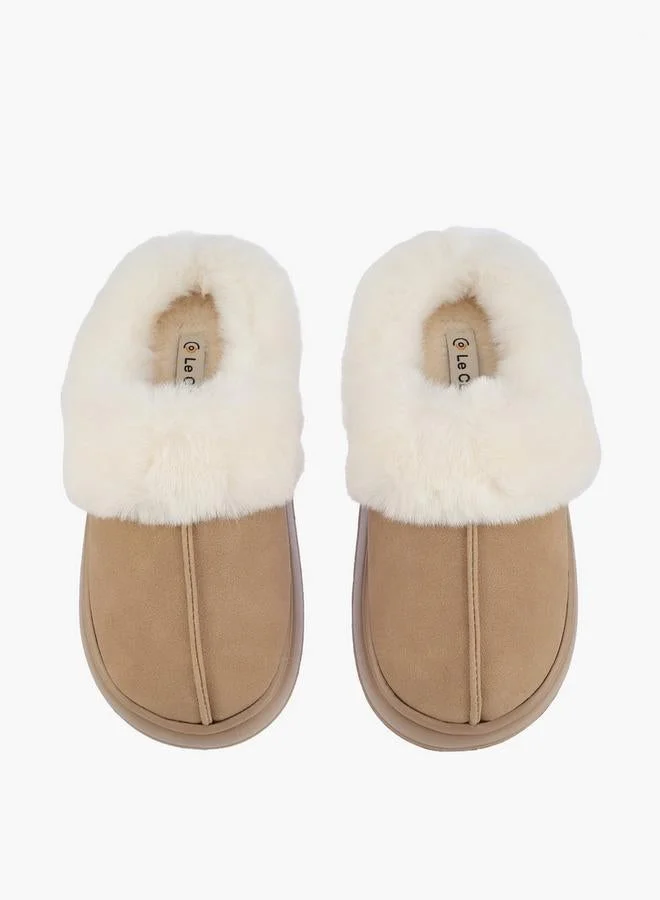 Le Confort Faux Fur Bedroom Slippers