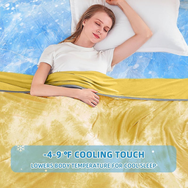 inhand Cooling Blanket Queen Size (90"x90"), Cooling Blankets for Hot Sleepers, Absorbs Heat to Keep Adults Cool for Summer Nights Sweats, Thin Cold Lightweight Blanket for Couch Bed, All Season Use - Image 2