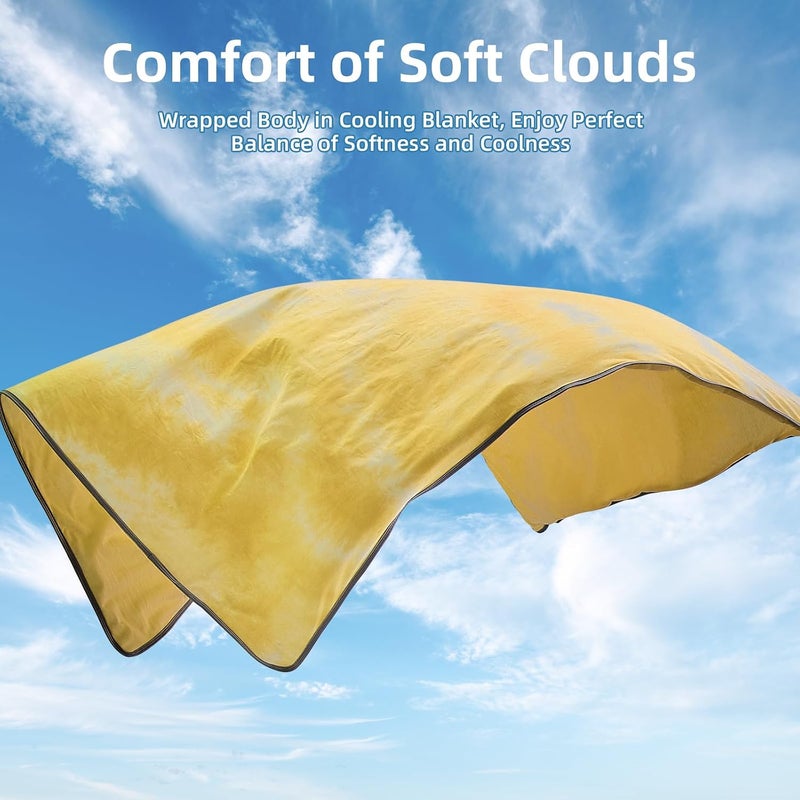 inhand Cooling Blanket Queen Size (90"x90"), Cooling Blankets for Hot Sleepers, Absorbs Heat to Keep Adults Cool for Summer Nights Sweats, Thin Cold Lightweight Blanket for Couch Bed, All Season Use - Image 5