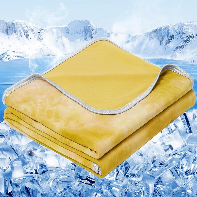 inhand Cooling Blanket Queen Size (90"x90"), Cooling Blankets for Hot Sleepers, Absorbs Heat to Keep Adults Cool for Summer Nights Sweats, Thin Cold Lightweight Blanket for Couch Bed, All Season Use - Image 1