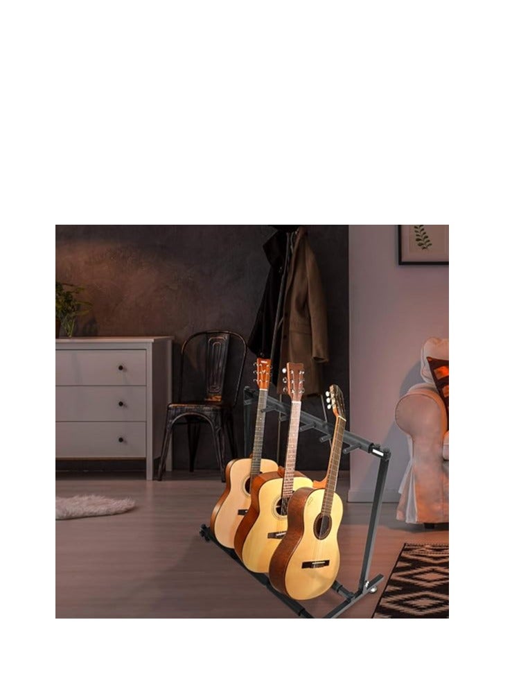 Generic Guitars Display Stand Rack, 5 Way Universal Guitars Storage Holder Organising Stand, Stable Iron Frame with Soft Rubber Cover Guitar Collection Rack Organiser for Training room Store Home  - Image 2