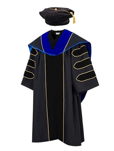 GRADFTY Academic Regalia DoctoralDoctoral Graduation GownPhD RegaliaDoctoral Regalia by University