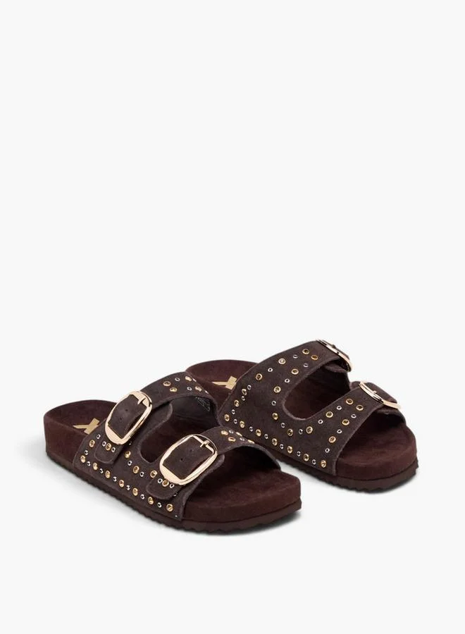 إكستي Women Studded Slip-On Sandals