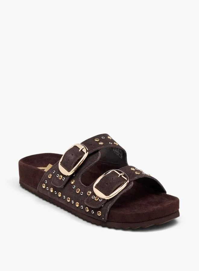 Xti Women Studded Slip-On Sandals