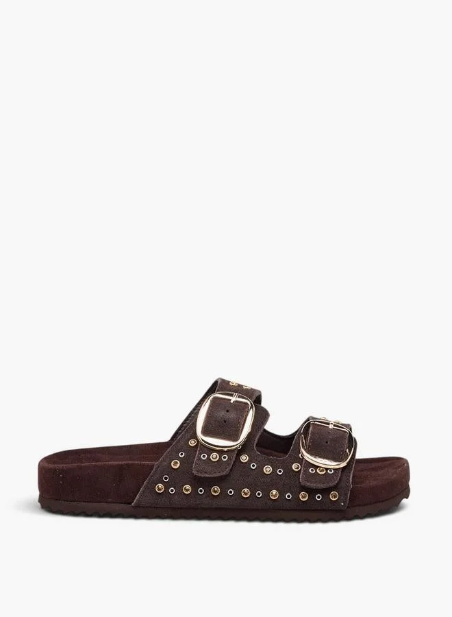 Xti Women Studded Slip-On Sandals