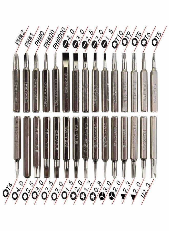 Axtella Wroughton 32 In 1 Mini Screwdriver Bits Set With Magnetic Flexible Extension Rod For Home Appliance,Laptop,Mobile,Computer Repairing Preparations With Set of 3 Metal Openers for Mobile Phone and Gadget Repairing Supporting Tools - Image 3