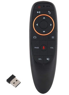 Voice Remote Air Mouse Remote, 2.4G RF Wireless Remote Control with 6 Axis Gyroscope and Infrared Learning, Air Fly Mouse with Voice Input for Android TV Box/PC/Smart TV/HTPC/Projector