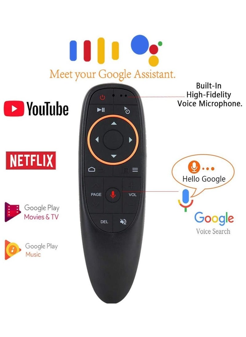 Generic - Voice Remote Air Mouse Remote, 2.4G RF Wireless Remote Control with 6 Axis Gyroscope and Infrared Learning, Air Fly Mouse with Voice Input for Android TV Box/PC/Smart TV/HTPC/Projector - Image 1