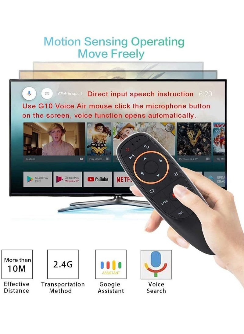 Generic - Voice Remote Air Mouse Remote, 2.4G RF Wireless Remote Control with 6 Axis Gyroscope and Infrared Learning, Air Fly Mouse with Voice Input for Android TV Box/PC/Smart TV/HTPC/Projector - Image 1