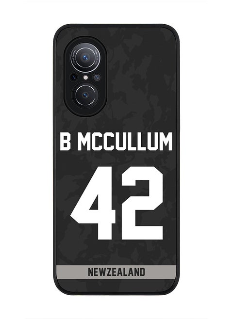 Rugged Black Edge Case for Huawei Nova 9 SE , Slim fit Soft Case Flexible Rubber Edges Thin Cover - Player Name - Brendon McCullum, Jersey Number- 42
