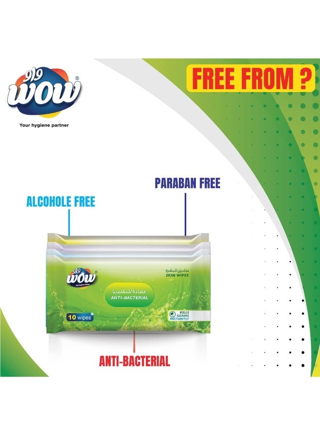 WOW Antibacterial Multi Surface Cleaning Wipes - Pack of 4 - Image 2
