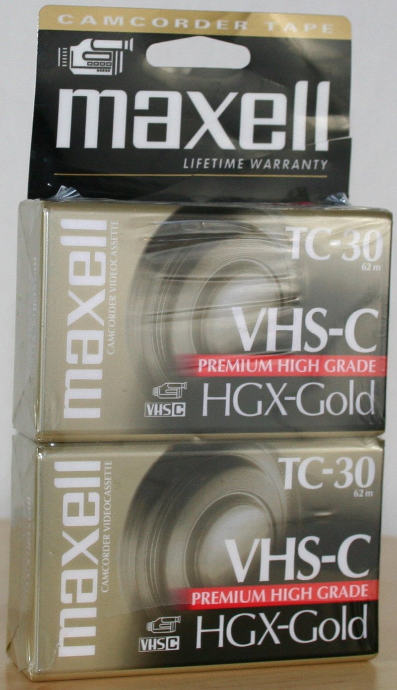 Maxell 203020 HGX-Gold TC-30 Camcorder Video Cassette, 2 Pack - Image 2