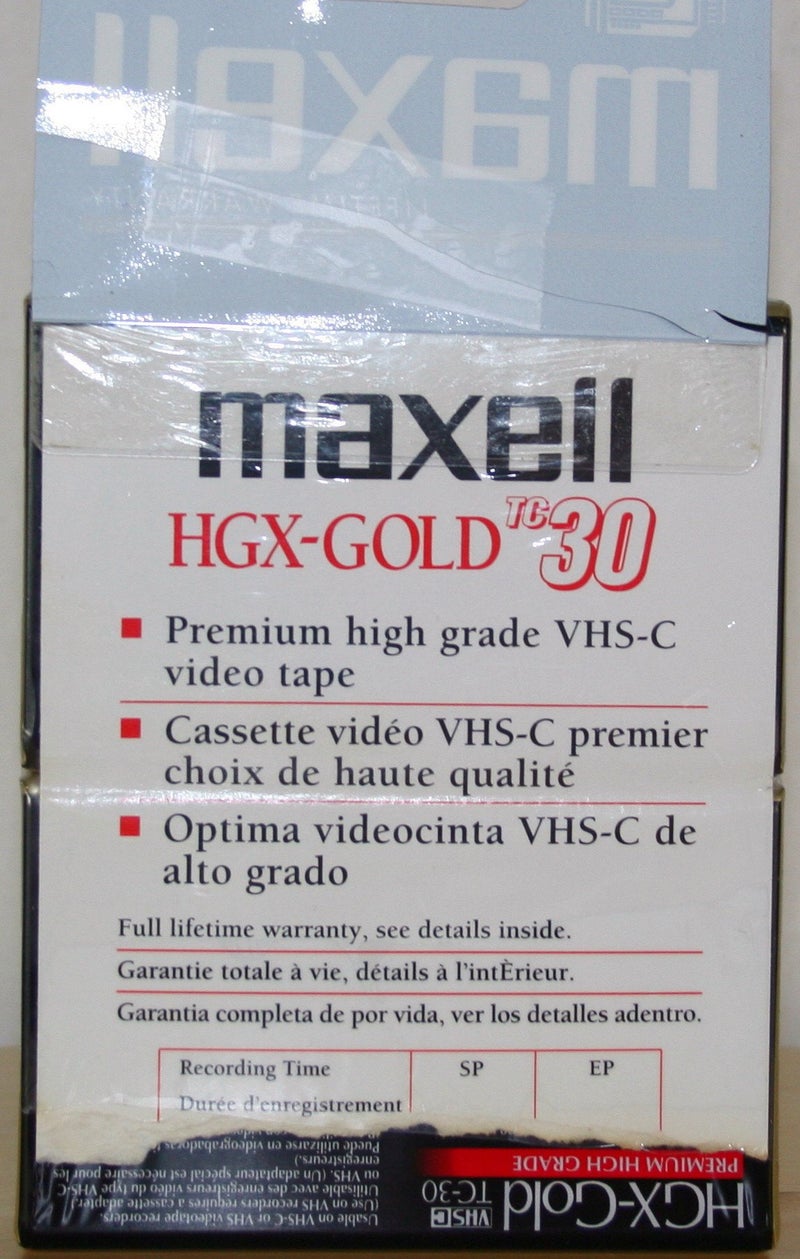 Maxell 203020 HGX-Gold TC-30 Camcorder Video Cassette, 2 Pack - Image 3