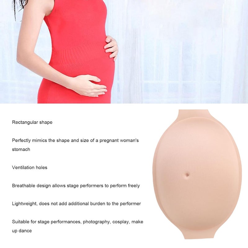 كلاراكو بطن حامل مزيف، تجربة حقيقية لجرس الحمل المزيف المستطيل القابل للتنفس وخفيف الوزن للبطن الحامل الاصطناعي للدعائم والأزياء التنكرية وأحزمة دعم بطن الأمومة - Image 5