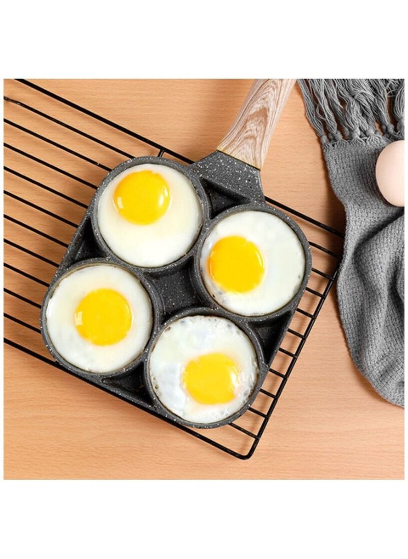 Generic - Breakfast Pan Nonstick All-In-One 3 Section Frying Pan Divided Frying Grill Pan for Egg Bacon and Burgers Suitable for Gas Stove & Induction cooker(four section) - Image 1