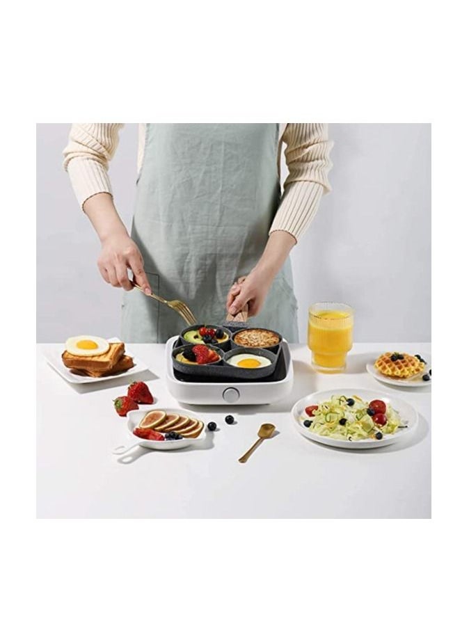 Generic - Breakfast Pan Nonstick All-In-One 3 Section Frying Pan Divided Frying Grill Pan for Egg Bacon and Burgers Suitable for Gas Stove & Induction cooker(four section) - Image 1