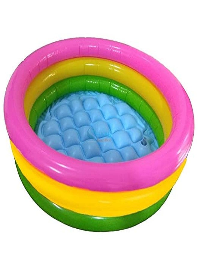 غلان حوض سباحة/حمام مائي للأطفال من جلان/متعة الصيف مع مضخة هواء (متعدد الألوان) (2 قدم) - Image 4