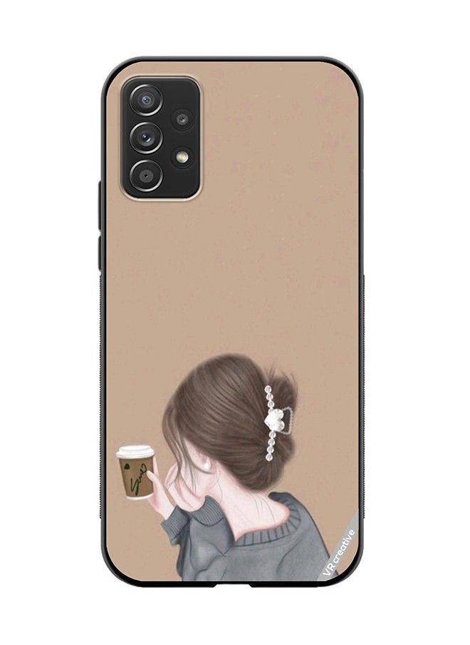 VR CREATIVE - Protective Case Cover For Samsung Galaxy A32 5G Sipping Design Multicolour - Image 1