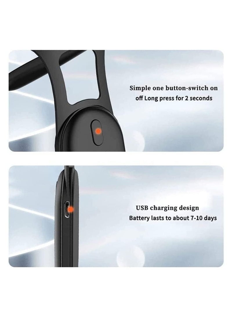 جهاز التصريف اللمفاوي للرقبة المحمول: أداة تدليك الرقبة المهدئة للإغاثة (أسود) - Image 4