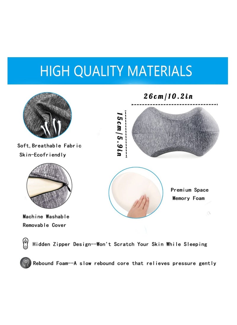 Generic - Knee Pillow for Sleeping On Side,Memory Foam Contour Leg Pillow Cooling Bed Wedge Back Support Pillows,Pain Relief for Lower Back Sciatica Hip Joints,Ergonomic Pregnancy Sleep Knee Cushion - Image 1