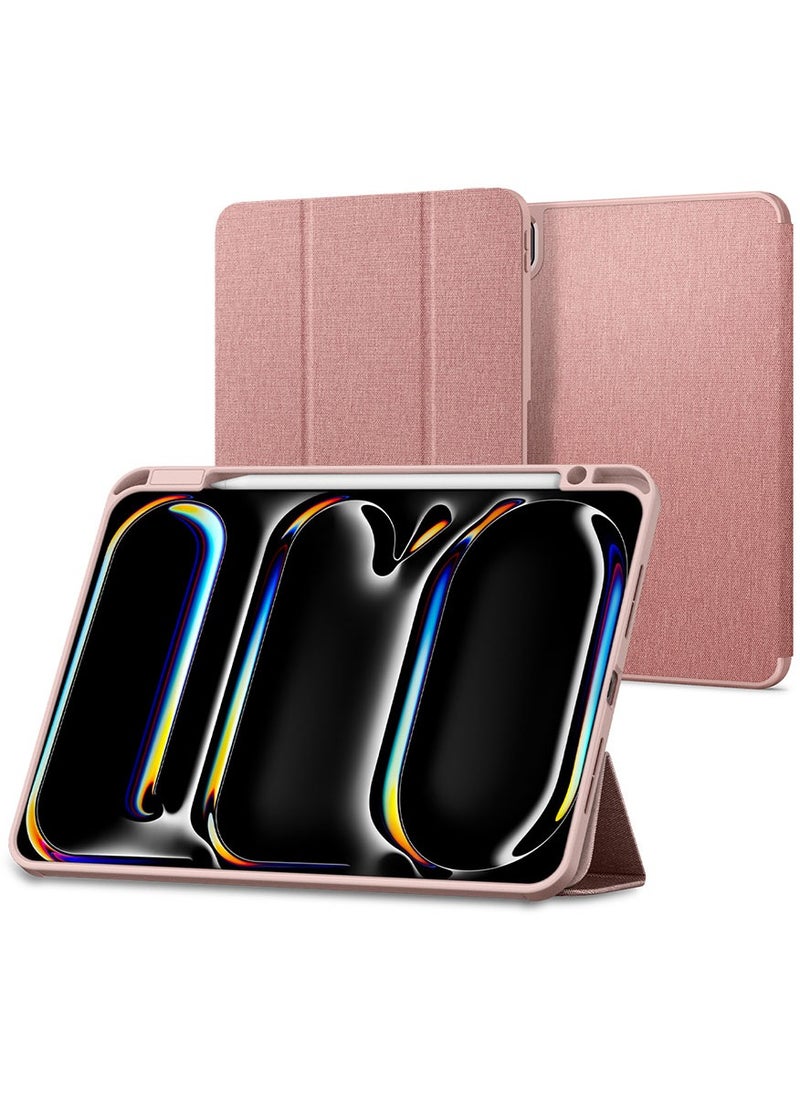 Spigen Urban Fit iPad Pro 13 inch Case Cover M4 (2024) with Pencil Holder - Rose Gold  - Image 1